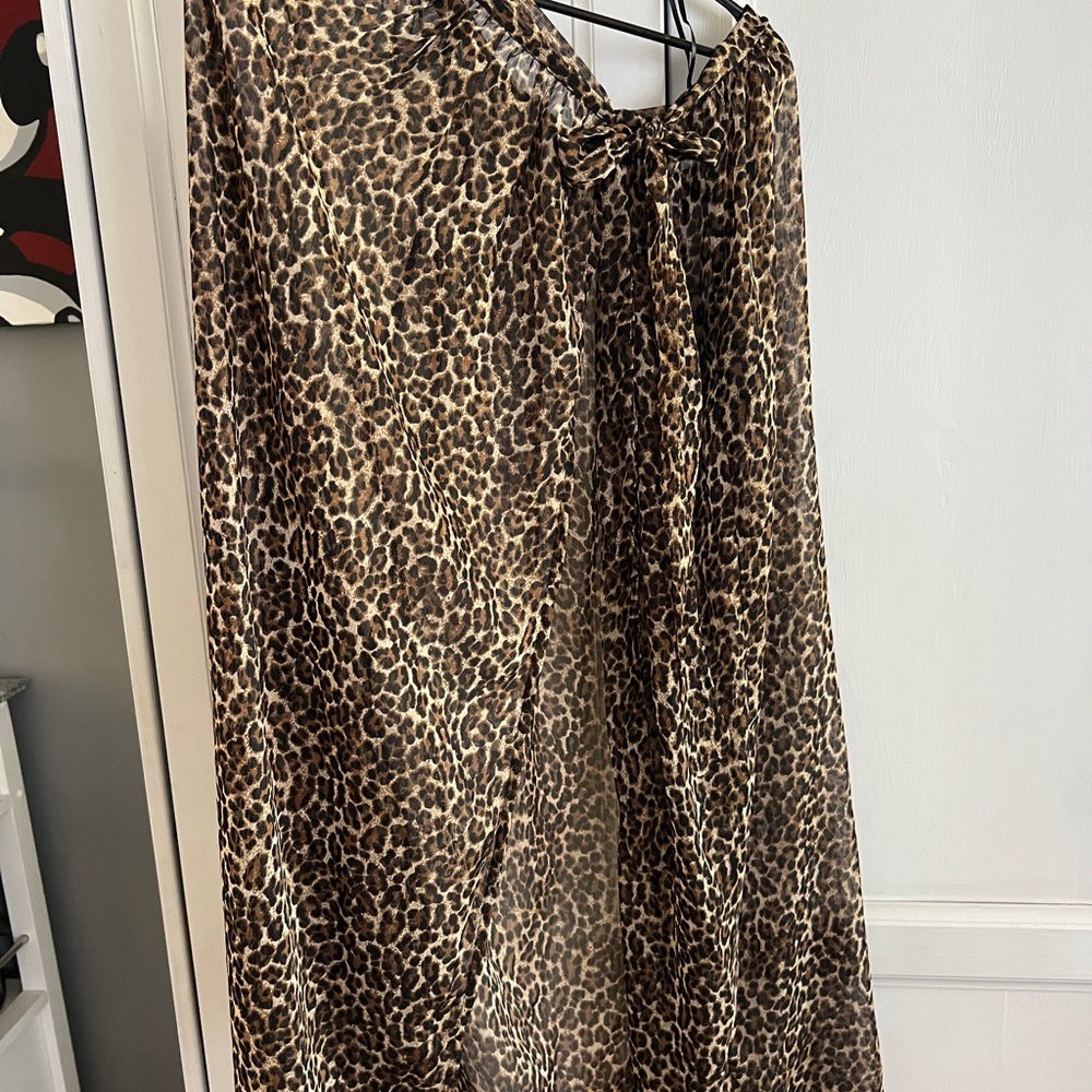 Only Leopard Print A-Line beach cover up